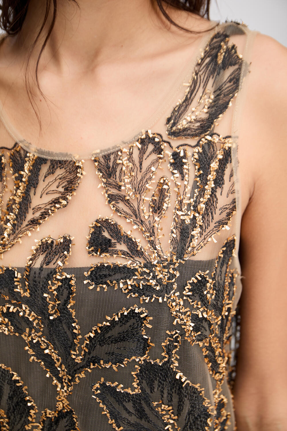 Lazo midi kjole - guldfarvet